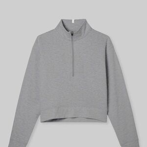 Tommy John Gray Women's Half-Zip Top Size Large